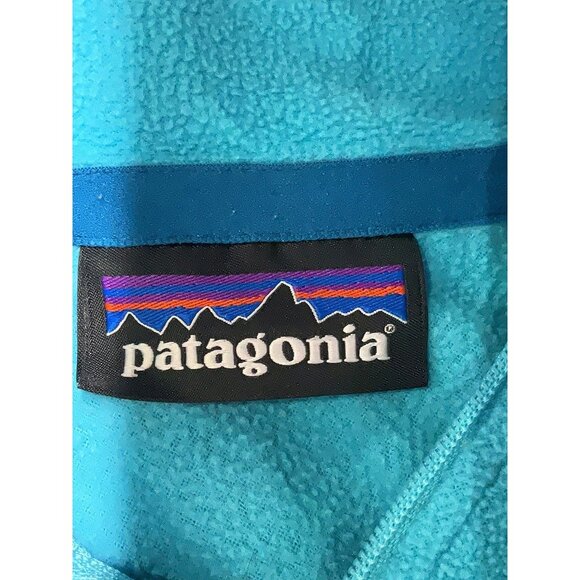 Patagonia Quarter-Zip Blue Fleece Pullover Jacket | Athleisure Gorpcore Coastal - Picture 9 of 14
